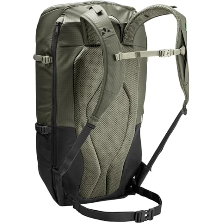 VAUDE Cityrucksack CityGo II 30 Liter Khaki, wasserdichter Rucksack Damen & Herren, leichter Daypack mit Laptop-Fach, LED-Ready Funktion – Bild 2