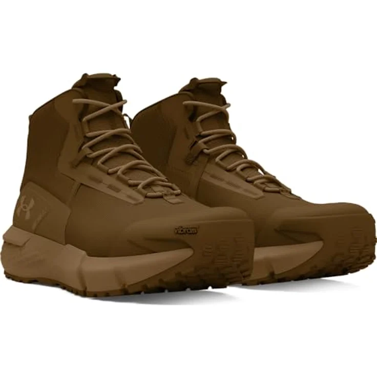 Under Armour Charged Valsetz Mid Wanderschuhe, Braun, robuste Mittelfußstütze, atmungsaktives Obermaterial, Vibram XS Trek Außensohle, EU 40 Herren – Bild 2