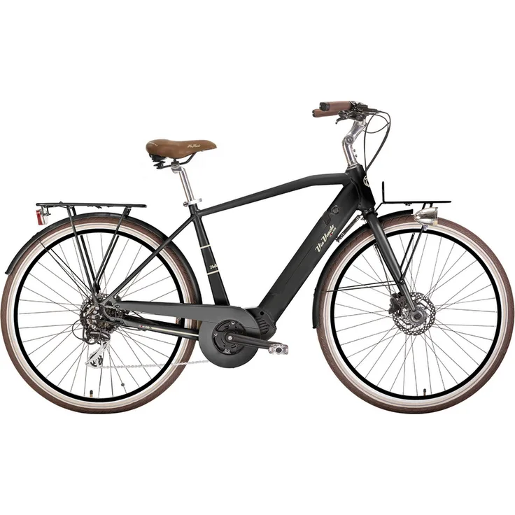 VENICE - I love Italy Elektro-Citybike E-LITE MAN, 28 Zoll, schwarz, 252Wh Akku, 7-Gang Shimano, hydraulische Scheibenbremsen