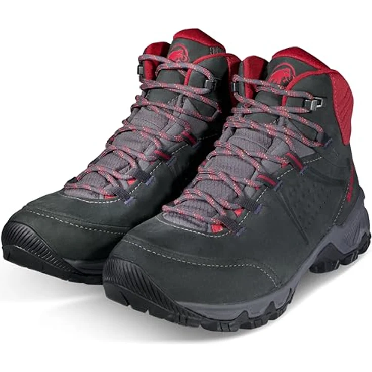 Mammut Nova Mid IV GTX, wasserdichter Wanderschuh aus Nubukleder mit GORE-TEX, flexibel und griffig, schwarz/rot – Bild 5