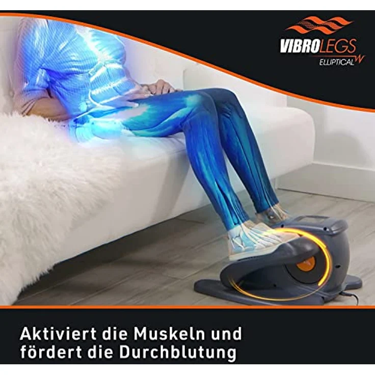 Vibro Legs Elliptical Mini Heimtrainer – motorisierter Ellipsentrainer für mehr Bewegung im Sitzen – Pedaltrainer für Home Office und Freizeit – mühelose Muskel-Aktivierung – Bild 5