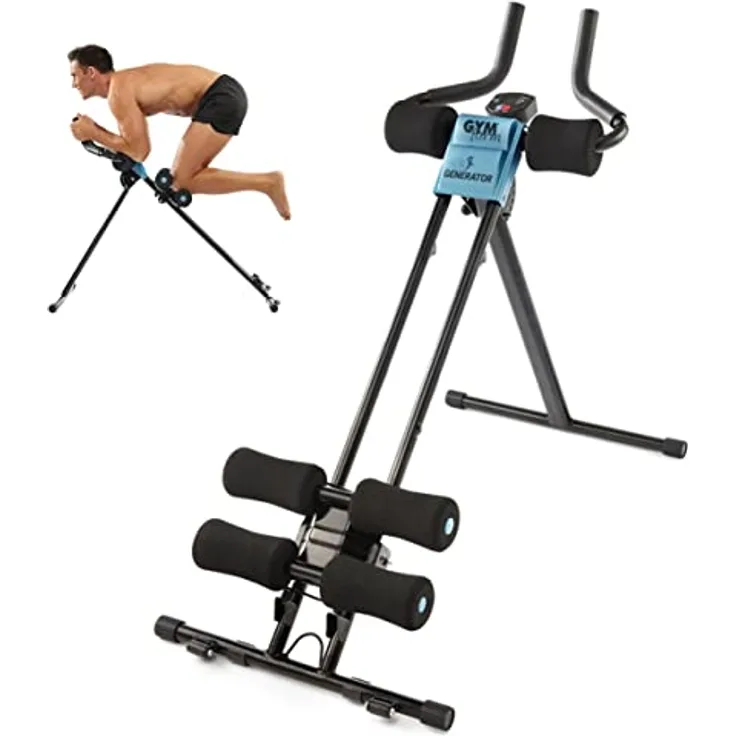 Bauchtrainer für Zuhause Gymform Ab Generator, Ganzkörper-Trainingsgerät Fitnessgerät Heimtrainer - inkl. Bildschirm, Trainingsanleitung und Diätplan, bis 120kg