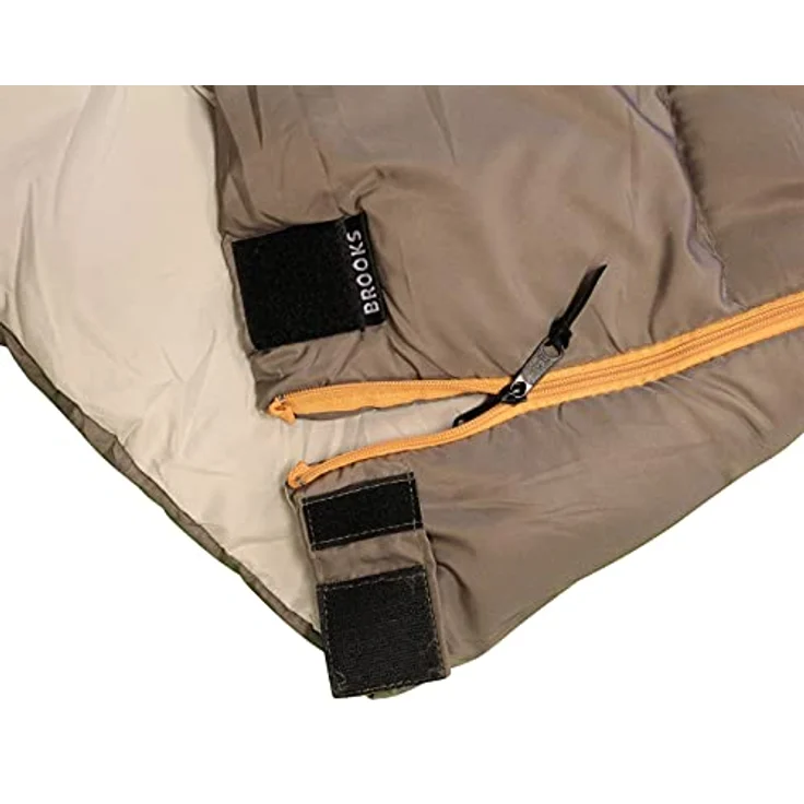 Eurotrail Brooks, Deckenschlafsack mit Soft-Polyester, Größe 210 x 80 cm, grau/beige, Temperaturbereich 20 ºC bis 0 ºC, 1350 g – Bild 2