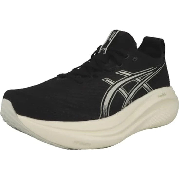 ASICS Performance Gel-Nimbus 27, Herren Laufschuhe mit Gel-Technologie und FlyteFoam-Dämpfung, Schwarz, Größe 44 – Bild 4
