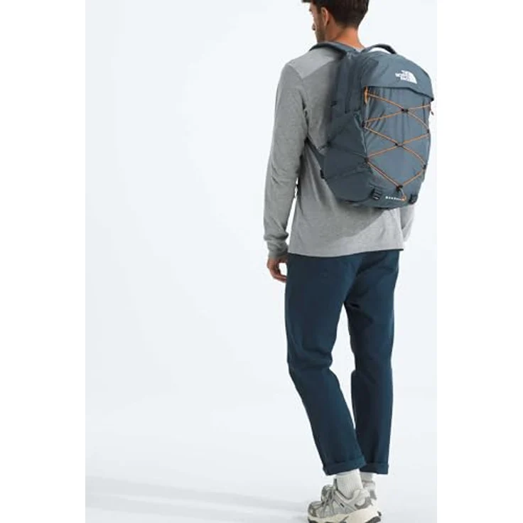 The North Face Unisex Borealis 28L Rucksack, robustes Material, verstellbare Trageriemen, Granite Grey/Dust Orange – Bild 5