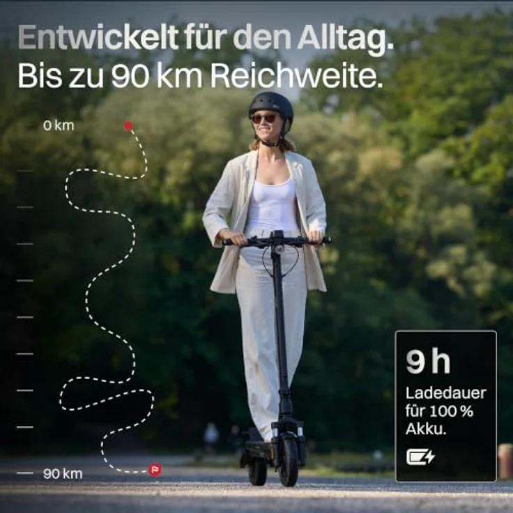 VMAX VX2 Lite E-Scooter mit Straßenzulassung – 90 km Reichweite, 500 W, 10 Zoll Tubeless-Reifen – Bild 3