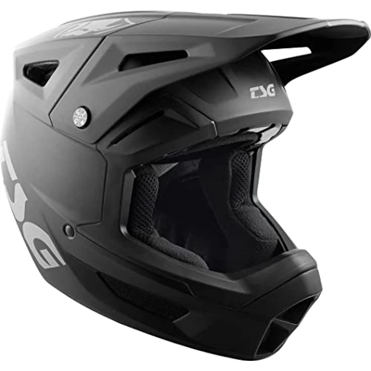TSG Sentinel Solid Color Satin Black, Integralhelm für Downhill-Mountainbiking mit ABS-Hardshell-Konstruktion und 12 Belüftungsöffnungen – Bild 1