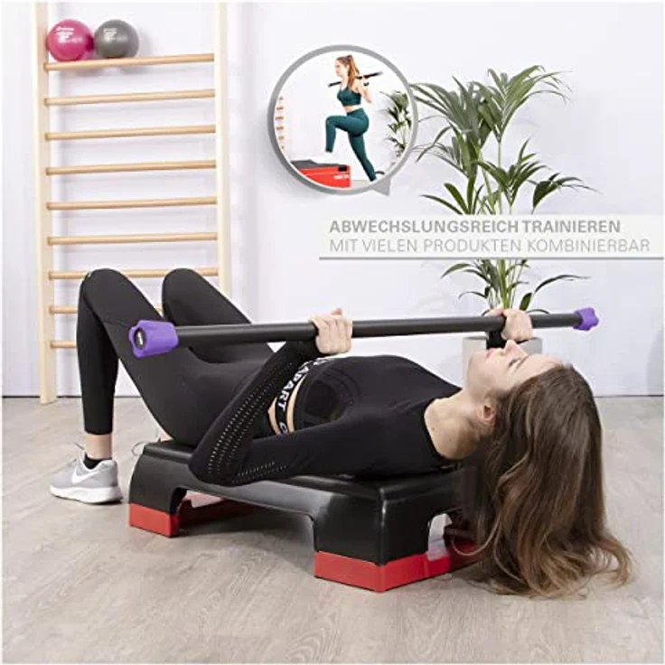 Sport-Tec Gewichtsstange 6 kg, lila, Hantelstange, Langhantel, Gewichtsstab – Bild 2