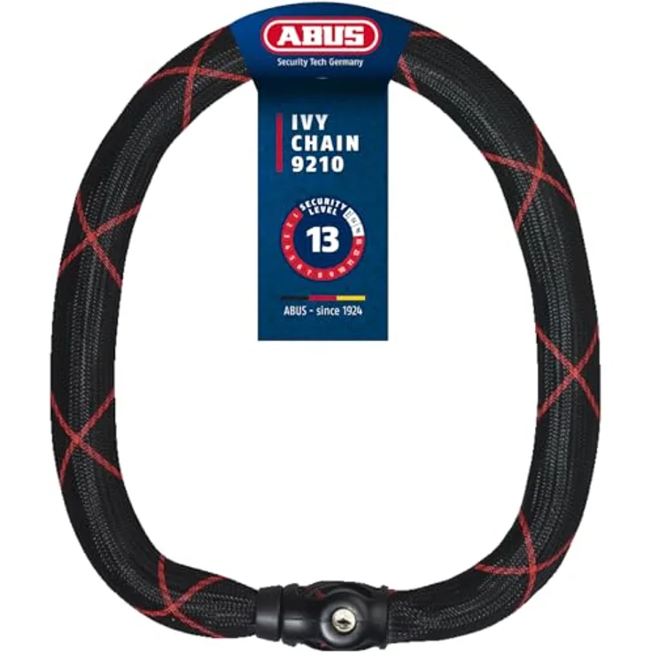 Abus Ivy Chain 9210, Kettenschloss für Fahrräder, 140 cm, hoher Diebstahlschutz