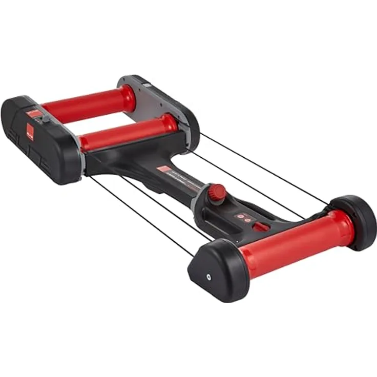 Elite Quick-Motion Rollentrainer, 5 Rollen parabolisch klappbar, Aluminium Elastogel, tragbar, für Rennrad und MTB, Schwarz