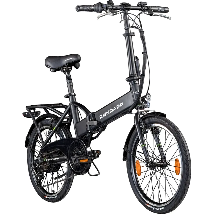 Zündapp Green 1.0 E Bike 20 Zoll Elektro Klapprad für Erwachsene 150 - 180 cm 6 Gänge, schwarz
