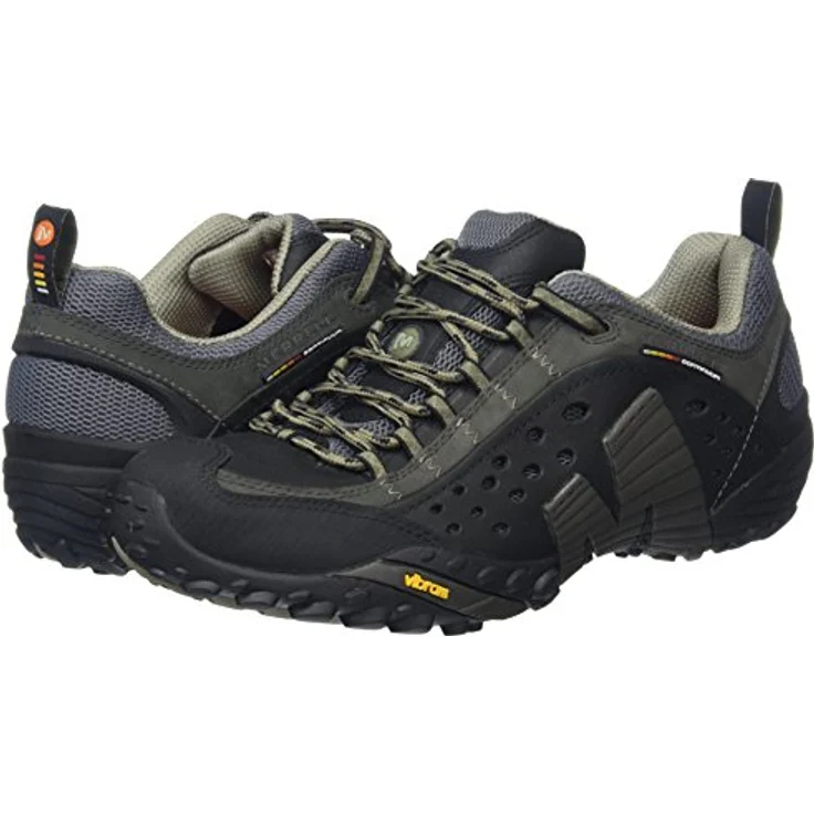 Merrell Intercept Herren Wanderschuhe, Outdoor Trekkingschuh aus Leder, Schwarz, Größe 41.5 – Bild 7