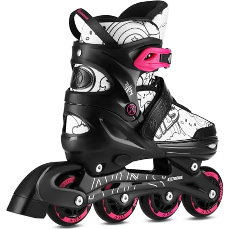 NILS EXTREME NH10907 TINTY, 4-in-1 Rollschuhe Inlineskates Schlittschuhe in Größe 39-42 mit 7 Permanentmarkern – Bild 9