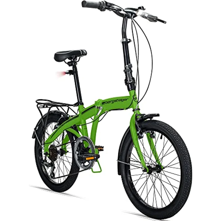 Bergsteiger Windsor 20 Zoll Faltrad, Klapprad, Shimano 6 Gang-Schaltung, LED Batterie-Licht, Quick-Fold-System, Klappfahrrad – Bild 1