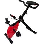 HC Sports Heimtrainer Schreibtischfahrrad (Set), Ergonomisches Trainingsgerät, Schwarz-Rot