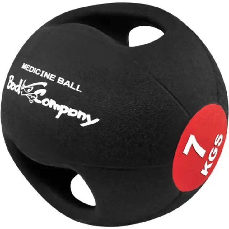 Bad Company I Pro-Grip Medizinball I Fitnessball mit Doppelgriff I Einzeln oder im Set I 7 Kg