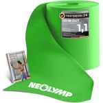 NEOLYMP Widerstandsbänder – Zuschneidbares Fitnessband auf Rolle (2,5 m) – 15 cm Breite – Grüne elastische Resistance Band aus TPE für Physio, Reha, Pilates & Krafttraining