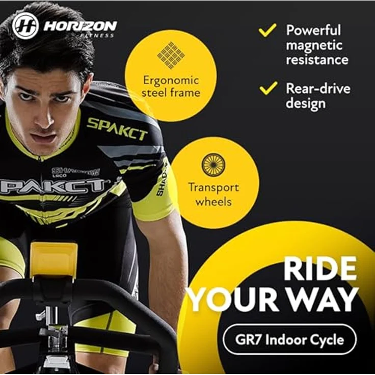 HORIZON Konsolenset Fitness GR7, schwarz/gelb, 134 x 56.20 x 105.80 (cm), HFC0030-00KM – Bild 2