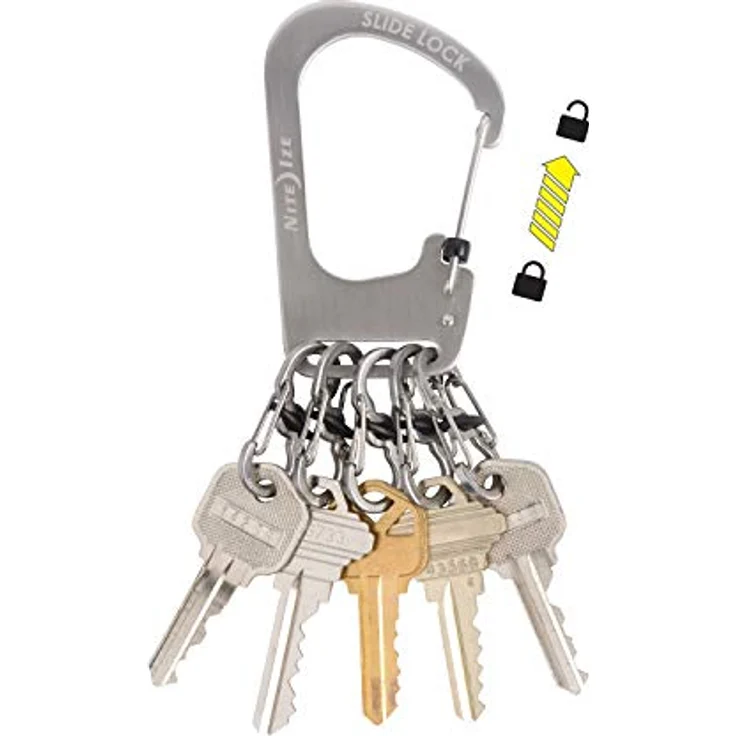 Nite Ize SlideLock KeyRack, Edelstahl-Karabiner mit Verriegelung, Nicht zutreffend – Bild 5