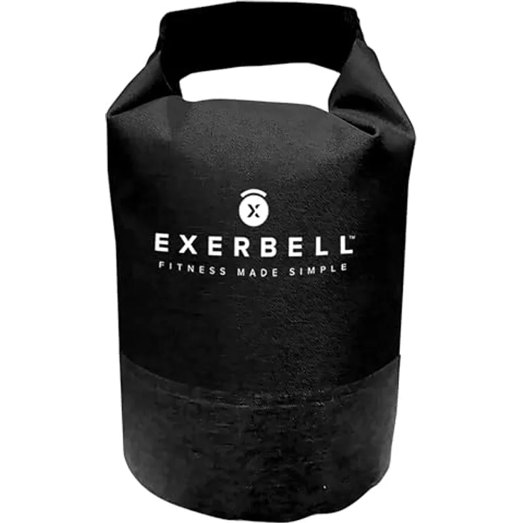 Exerbell Kettlebell verstellbar & faltbar 2-14 kg (1 x Schwarz) – Adjustable Kettlebell – Sandbag Training & Gewichtssack – Strength Training Equipment