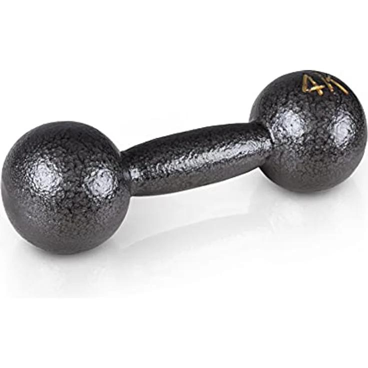 Sport-Thieme Retro Kurzhanteln | Hochwertige Gusseisen Hanteln in acht Gewichtsstufen: 3kg - 10kg | Farbe: Schwarz-Grau | Markenqualität – Bild 2