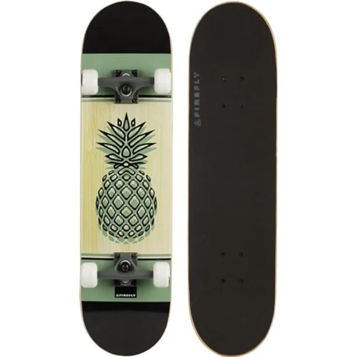 Firefly Skateboard 505, Unisex, robustes Ahorn-Deck in Wood/Grey Dark/White, One Size