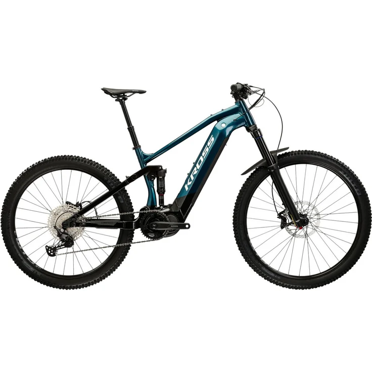 Kross E-MTB Grist Boost 2.0, 29" Mountainbike in türkis, 630 Wh Akku, Shimano DEORE 12-Gang Schaltwerk, Mittelmotor, vollgefedert