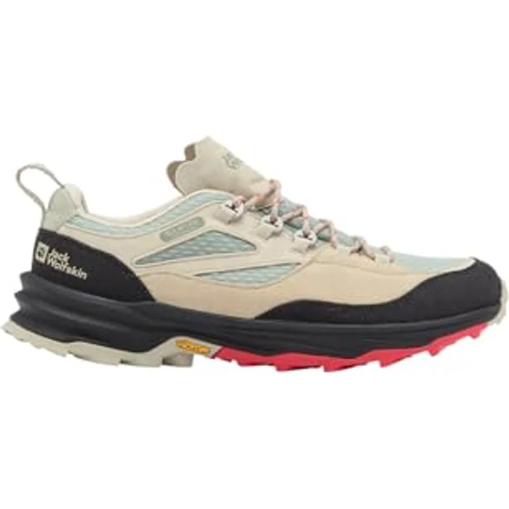 Jack Wolfskin CYROX TEXAPORE LOW W, wasserdichter Wanderschuh aus recyceltem Material mit dämpfender EVA-Mittelsohle und VIBRAM-Außensohle, schwarz – Bild 3