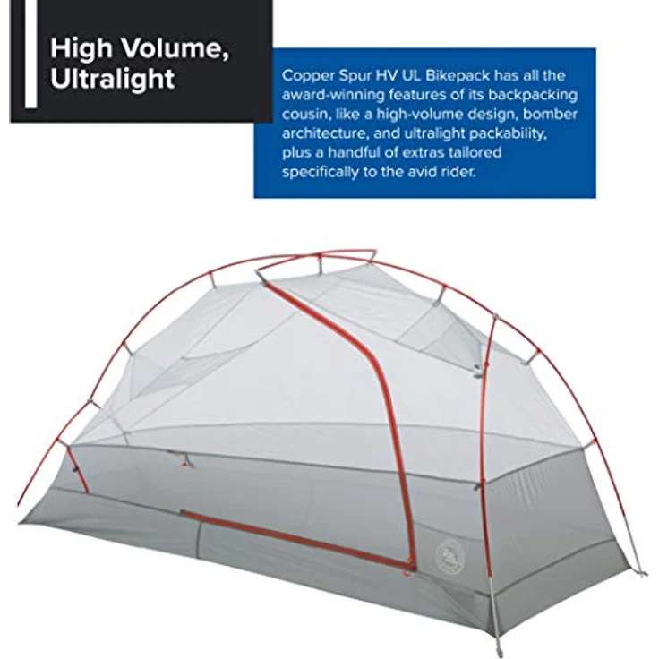 Big Agnes Copper Spur HV UL1 Bikepack, Zelt für 1 Person mit ultraleichtem Design, grau/silber – Bild 2
