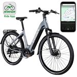 Tretwerk Amber E-Bike Damen, 28 Zoll Hollandrad mit 14,9 Ah Akku, anthrazit, 48 cm, geeignet für 155-185 cm Körpergröße