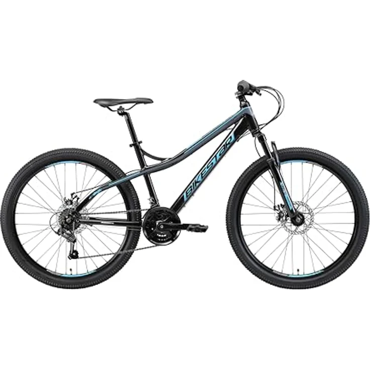 Bikestar Mountainbike, 26 Zoll, 21 Gang Shimano Schaltung, Aluminiumrahmen, verstellbare Gabel, für Körpergrößen ab 150 cm – Bild 3