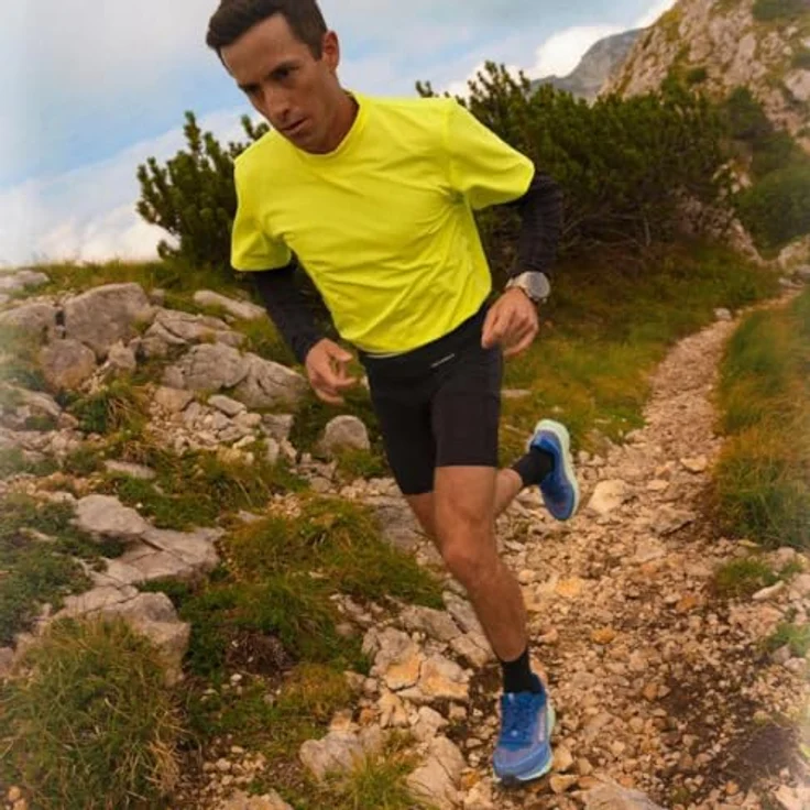 Merrell Agility Peak 6 Herren Laufschuhe, Dunkelblau, mit Vibram MegaGrip Außensohle und FloatPro Foam-Zwischensohle – Bild 2