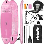 VirtuFit Supboard Cruiser 305, Pink, aufblasbares SUP-Board mit Kajak-Sitz, Zubehörpaket und Tragetasche, hohe Stabilität bis 180 kg