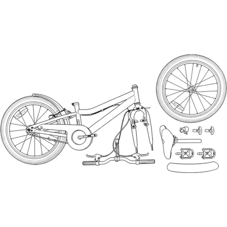 vidaXL Kinderfahrrad 20 Zoll, weiß, für Kinder von 6-11 Jahren, 137 x 54 x 79 cm – Bild 4