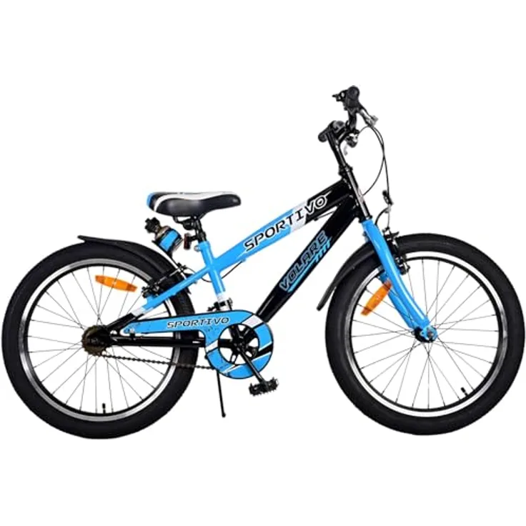 Volare Kinderfahrrad 20 Zoll Sportivo Blau 22111, 1 Gang, Seitenständer, Schutzbleche, Trinkflasche, Klingel