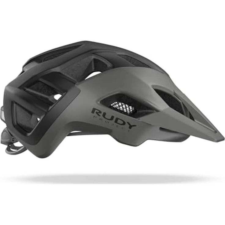 Rudy Project Crossway L, MTB-Fahrradhelm in Lead/Black Matte mit 23 Belüftungsöffnungen und integriertem Visier – Bild 3