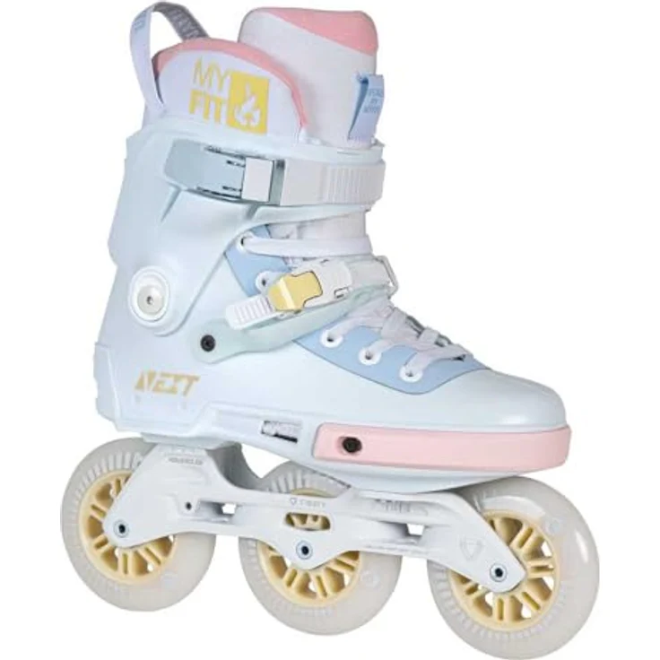 Powerslide Next Pastel 100, Inline Skates für Damen, verstärkter Glasfaser-Korpus, Memory-Schaum-Innenausstattung, verstellbares Aluminium-Chassis, Rollen 100 mm 86A, Pastellfarben – Bild 4