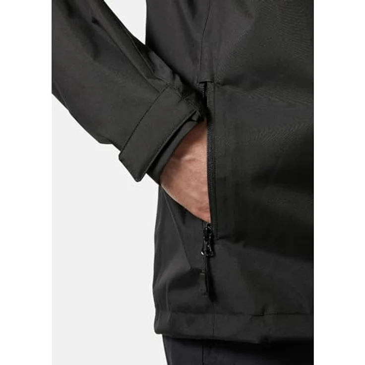 Helly Hansen Crew 2.0 Jacke, wasserabweisende Segeljacke aus strapazierfähigen Materialien, Schwarz S – Bild 5