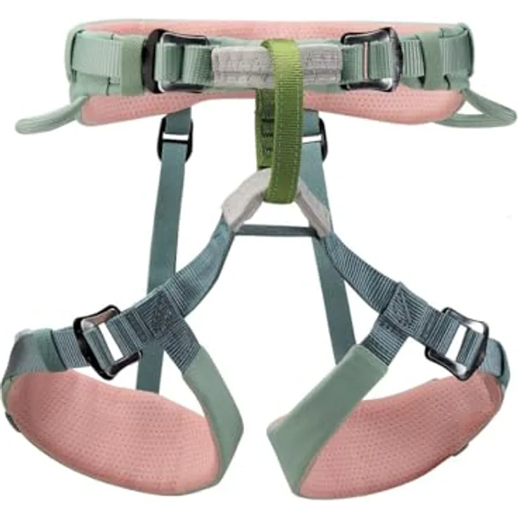 PETZL Macchu Kinder Sportklettergurt, verstellbar, CE-zertifiziert, jadegreen, aus 100 % recyceltem Polyester