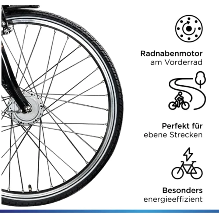 Zündapp Z510 E Bike 28 Zoll Damenfahrrad ab 155 cm mit 3 Gang Nabenschaltung und Rücktrittbremse, weiß – Bild 7