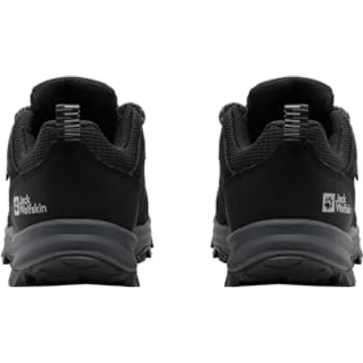 Jack Wolfskin VOJO TOUR TEXAPORE LOW K, Wasserdichter Wanderschuh für Kinder mit rutschfester Gummi-Außensohle und D-Ring-Schnürösen, schwarz – Bild 4