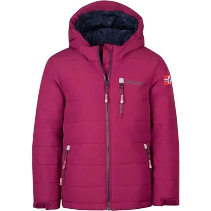 Trollkids Hemsedal Snow XT, Unisex Skijacke für Kinder, wasserdicht und gefüttert, rosa, Größe 152