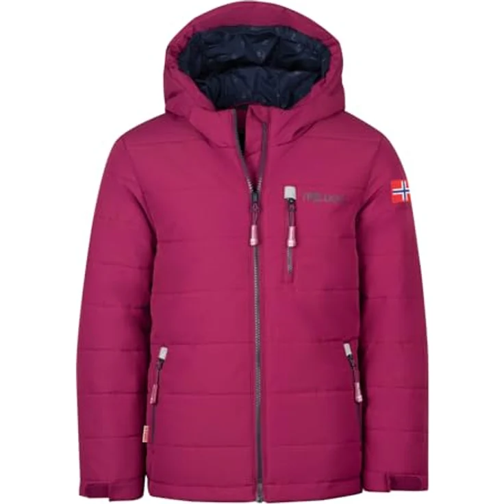 Trollkids Hemsedal Snow XT, Unisex Skijacke für Kinder, wasserdicht und gefüttert, rosa, Größe 152 – Bild 1