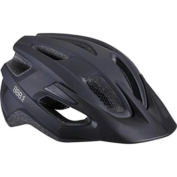 BBB Kite 2.0, Velohelm für Rennrad und Mountainbike, 52 - 55 cm, mit abnehmbarem Visier und Insektennetz, schwarz – Bild 1