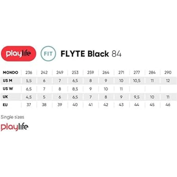 Playlife Flyte Black 84, Rollschuhe mit 84mm Rollen und ABEC 7 Lagern, Schwarz – Bild 9