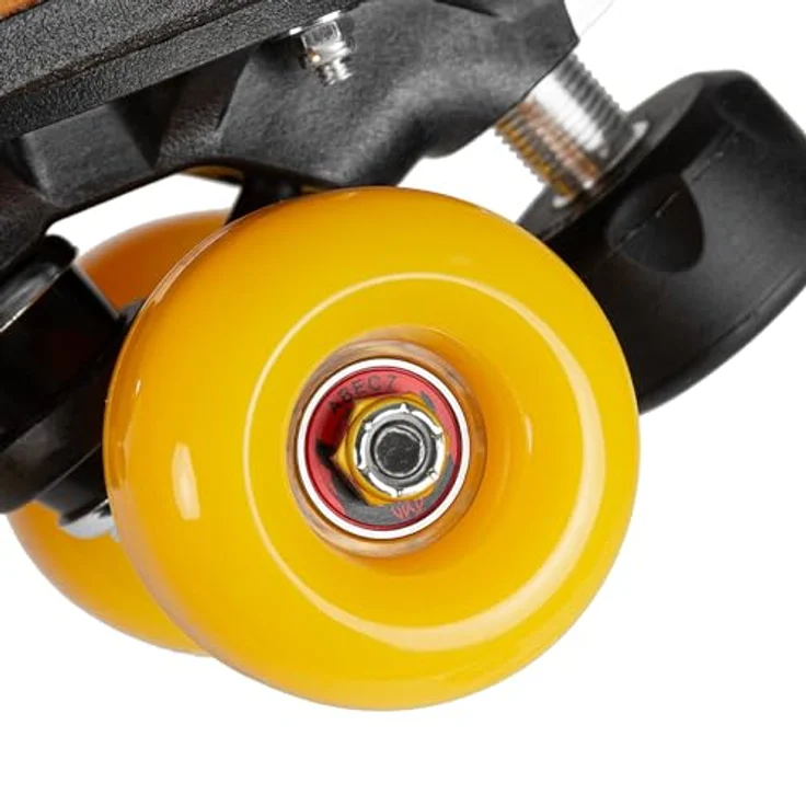 Chaya Rental Damen Rollschuhe, schwarze Rollerskates mit abriebfestem Leder, BSS-Sohle und WICKED ABEC 7 Lagern, Größe 36 – Bild 8