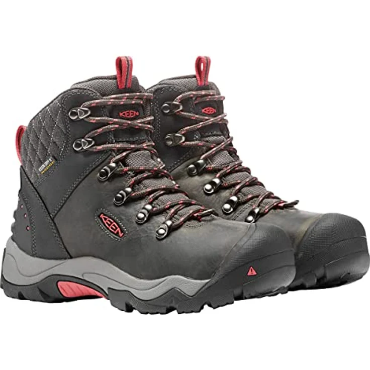 KEEN Revel III, Wasserdichte Wanderschuhe für Damen, Schwarz/Rose, mit 200 g Isolierung und Dual Climate Gummisohle – Bild 2