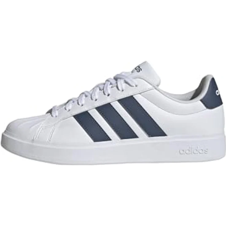 adidas Herren Streettalk Shoes, Synthetik-Obermaterial, Schnürverschluss, FTWR White/preloved Ink, 46 EU – Bild 1