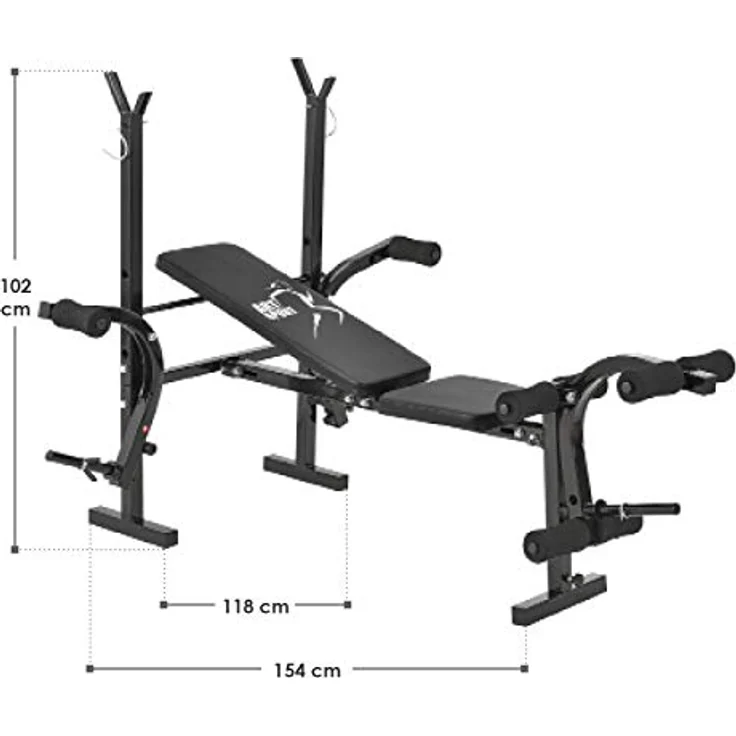 ArtSport Multifunktion Hantelbank Set ProfiGym 1000 & 3in1 Hantelset mit 60 kg Gewichten - Trainingsbank klappbar Kurzhantel Langhantel Curlhantel Kraftstation – Bild 2