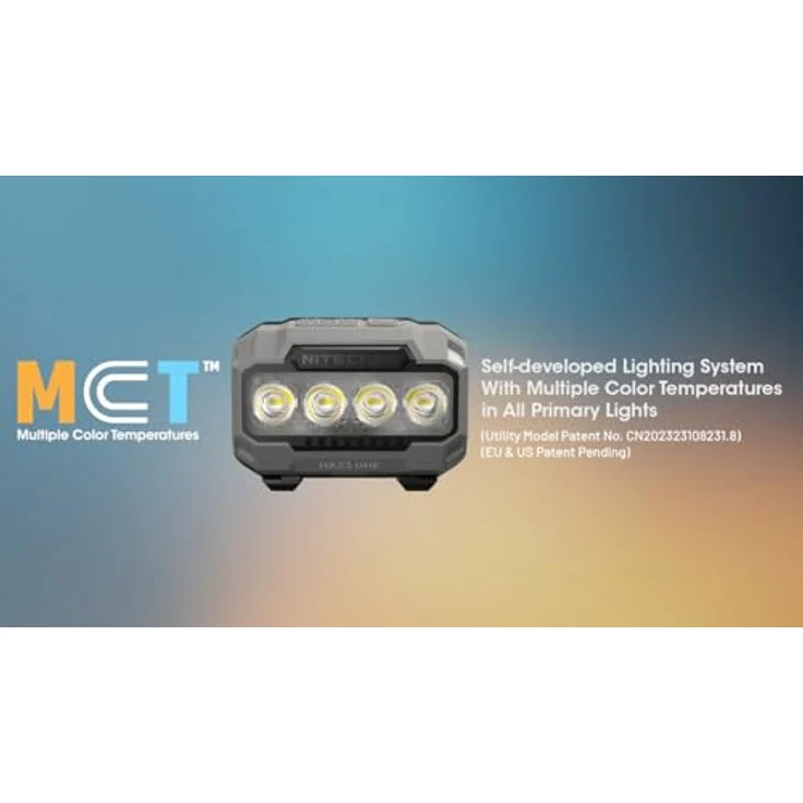 Nitecore HA23 UHE Stirnlampe, 3 Farbtemperaturen (3000K, 4500K, 6500K) in Mrytle Green mit Dual-Core-MCT-UHE-LEDs – Bild 3